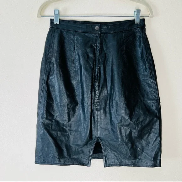 Vintage Sarah Taylor genuine 100% leather stylish mini skirt - Picture 7 of 8